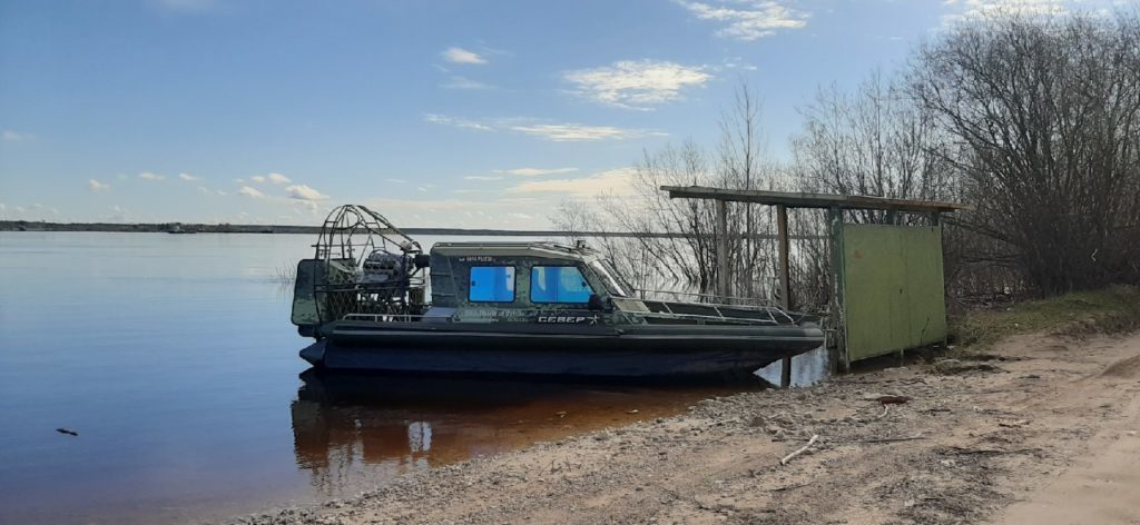 Вода в Северной Двине в районе поселка Березник Виноградовского района идет на спад