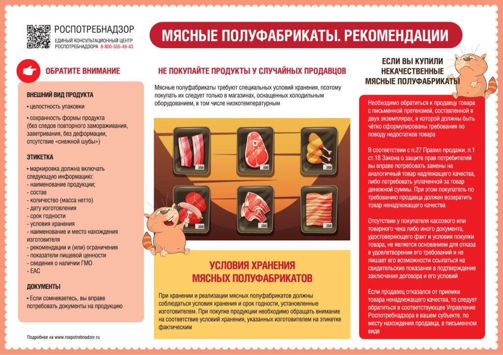 Как выбрать мясные полуфабрикаты, рассказали в Управлении Роспотребнадзора по Архангельской области