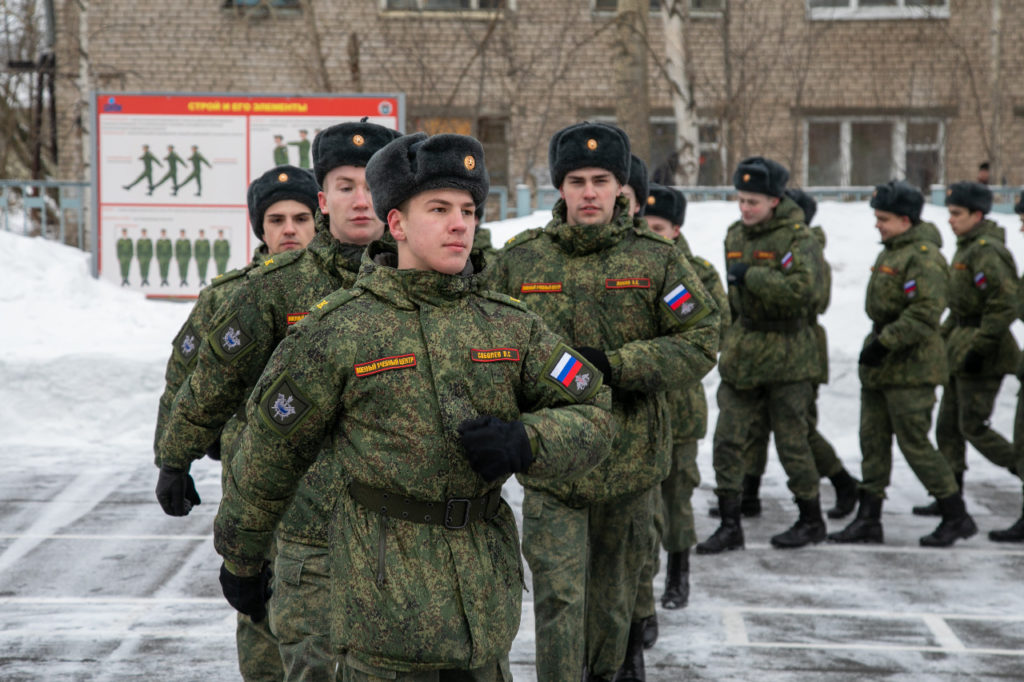 Курсанты военного учебного центра САФУ выразили поддержку российской армии