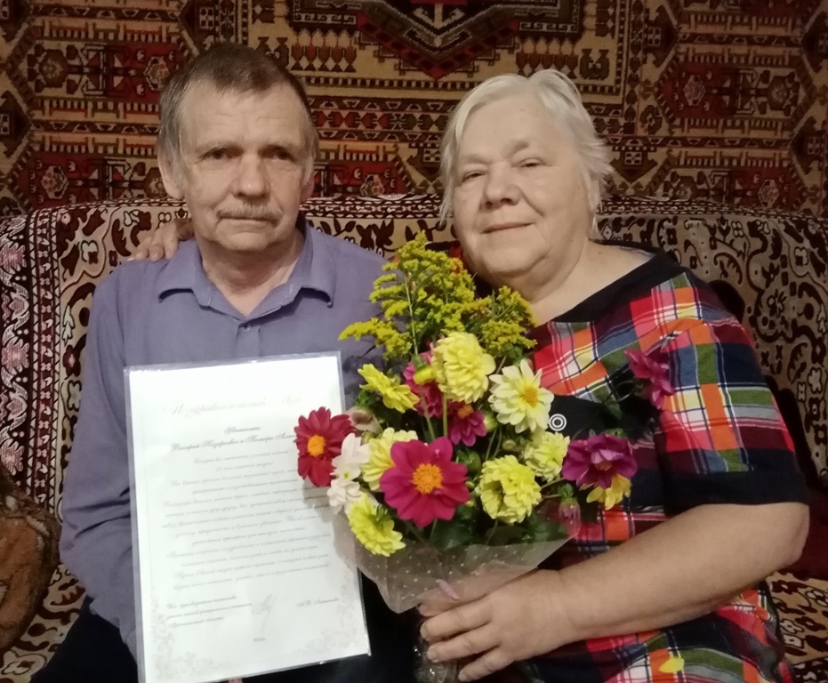 Пара из райцентра Виноградовского округа отметила 50-летний юбилей семейной жизни