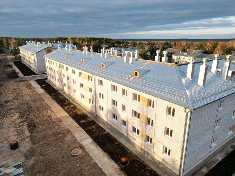 В поселке Березник Виноградовского округа введены в эксплуатацию два многоквартирных дома