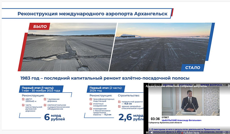 Реконструкция международного аэропорта Архангельск будет продолжена