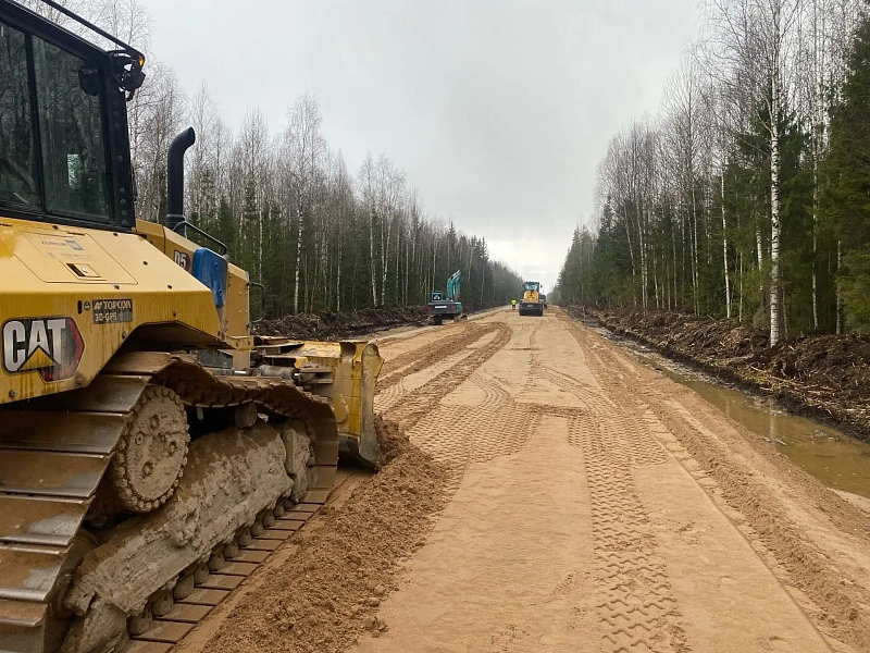 На участке капремонта автодороги Коноша – Вельск завершаются земляные работы